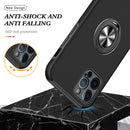 Magnetic Ring Kickstand Shockproof Phone Case For iPhone 12 Pro Max(Black)