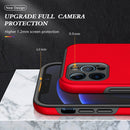 Magnetic Ring Kickstand Shockproof Phone Case For iPhone 12 Pro Max(Red)