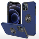 Magnetic Ring Kickstand Shockproof Phone Case For iPhone 12 Pro Max(Blue)