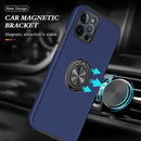 Magnetic Ring Kickstand Shockproof Phone Case For iPhone 12 Pro Max(Blue)