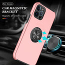 Magnetic Ring Kickstand Shockproof Phone Case For iPhone 12 Pro Max(Rose Gold)