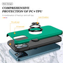Magnetic Ring Kickstand Shockproof Phone Case For iPhone 12 Pro Max(Dark Green)