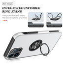 Magnetic Ring Kickstand Shockproof Phone Case For iPhone 12 Pro Max(Silver)