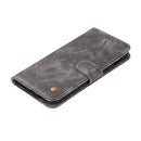 For OnePlus 6 Retro Copper Buckle Crazy Horse Horizontal Flip PU Leather Case with Holder & Card Slots & Wallet & Lanyard(Gray)