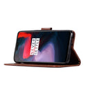 For OnePlus 6 Retro Copper Buckle Crazy Horse Horizontal Flip PU Leather Case with Holder & Card Slots & Wallet & Lanyard(Brown)