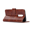 For OnePlus 6 Retro Copper Buckle Crazy Horse Horizontal Flip PU Leather Case with Holder & Card Slots & Wallet & Lanyard(Brown)