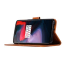 For OnePlus 6 Retro Copper Buckle Crazy Horse Horizontal Flip PU Leather Case with Holder & Card Slots & Wallet & Lanyard(Gold yellow)