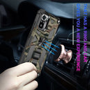 For Xiaomi Redmi Note 10 Pro Camouflage Armor Shockproof TPU + PC Magnetic Protective Case with Holder(Army Green)