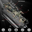 For Xiaomi Redmi Note 10 Pro Camouflage Armor Shockproof TPU + PC Magnetic Protective Case with Holder(Army Green)