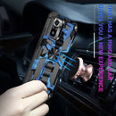 For Xiaomi Redmi Note 10 Pro Camouflage Armor Shockproof TPU + PC Magnetic Protective Case with Holder(Dark Blue)