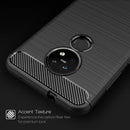 For Nokia 7.2 & 6.2 Brushed Texture Carbon Fiber TPU Protective Case(Black)