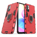 For Xiaomi Redmi Note 10 5G Shockproof PC + TPU Protective Case with Magnetic Ring Holder(Red)