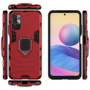For Xiaomi Redmi Note 10 5G Shockproof PC + TPU Protective Case with Magnetic Ring Holder(Red)