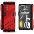 For OPPO Realme GT 5G Punk Armor 2 in 1 PC + TPU Shockproof Case with Invisible Holder(Red)