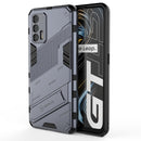 For OPPO Realme GT 5G Punk Armor 2 in 1 PC + TPU Shockproof Case with Invisible Holder(Grey)