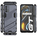 For OPPO Realme GT 5G Punk Armor 2 in 1 PC + TPU Shockproof Case with Invisible Holder(Grey)
