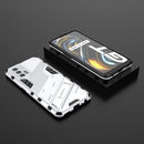 For OPPO Realme GT 5G Punk Armor 2 in 1 PC + TPU Shockproof Case with Invisible Holder(White)