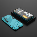 For OPPO Realme GT 5G Punk Armor 2 in 1 PC + TPU Shockproof Case with Invisible Holder(Blue)