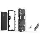 For OPPO Realme GT 5G Punk Armor 2 in 1 PC + TPU Shockproof Case with Invisible Holder(Light Red)