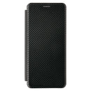 For ZTE nubia Red Magic 6 / 6 Pro Carbon Fiber Texture Horizontal Flip TPU + PC + PU Leather Case with Card Slot(Black)