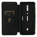 For ZTE nubia Red Magic 6 / 6 Pro Carbon Fiber Texture Horizontal Flip TPU + PC + PU Leather Case with Card Slot(Black)