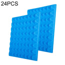 24 PCS Pyramid Style Recording Studio Drum Video Room Sound Insulation Board Silencer Cotton(Blue)