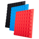 24 PCS Pyramid Style Recording Studio Drum Video Room Sound Insulation Board Silencer Cotton(Blue)