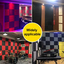 24 PCS Pyramid Style Recording Studio Drum Video Room Sound Insulation Board Silencer Cotton(Blue)