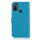 For OPPO A53 (2020) Wind Chime Owl Embossing Pattern Horizontal Flip Leather Case, with Holder & Card Slots & Wallet(Blue)