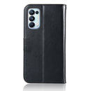 For OPPO Reno5 5G Wind Chime Owl Embossing Pattern Horizontal Flip Leather Case, with Holder & Card Slots & Wallet(Black)