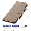 For OPPO Reno5 5G Wind Chime Owl Embossing Pattern Horizontal Flip Leather Case, with Holder & Card Slots & Wallet(Gold)