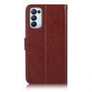 For OPPO Reno5 5G Wind Chime Owl Embossing Pattern Horizontal Flip Leather Case, with Holder & Card Slots & Wallet(Brown)