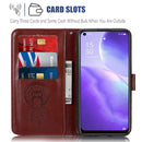 For OPPO Reno5 5G Wind Chime Owl Embossing Pattern Horizontal Flip Leather Case, with Holder & Card Slots & Wallet(Brown)