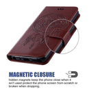 For OPPO Reno5 5G Wind Chime Owl Embossing Pattern Horizontal Flip Leather Case, with Holder & Card Slots & Wallet(Brown)