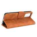 For OPPO Realme GT 5G Solid Color Skin Feel Magnetic Buckle Horizontal Flip PU Leather Case with Holder & Card Slots & Wallet(Brown)