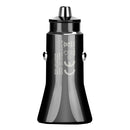YSY-313PD20W QC3.0 USB + PD 20W USB-C / Type-C Triangle Dual Ports Fast Charging Car Charger(Black)