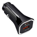 YSY-316PD20W QC3.0 USB + PD 20W USB-C / Type-C Polygon Dual Ports Fast Charging Car Charger(Black)