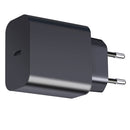 XY PD 25W USB-C / Type-C Single-port Travel Charger for Samsung Devices Fast Charging, EU Plug(Black)