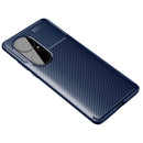 For Huawei P50 Pro Carbon Fiber Texture Shockproof TPU Case(Blue)