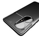 For Huawei P50 Pro Carbon Fiber Texture Shockproof TPU Case(Blue)