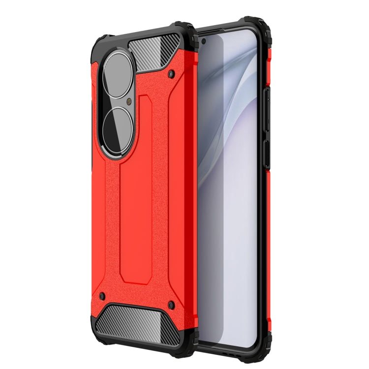 For Huawei P50 Pro Magic Armor TPU + PC Combination Case(Red)