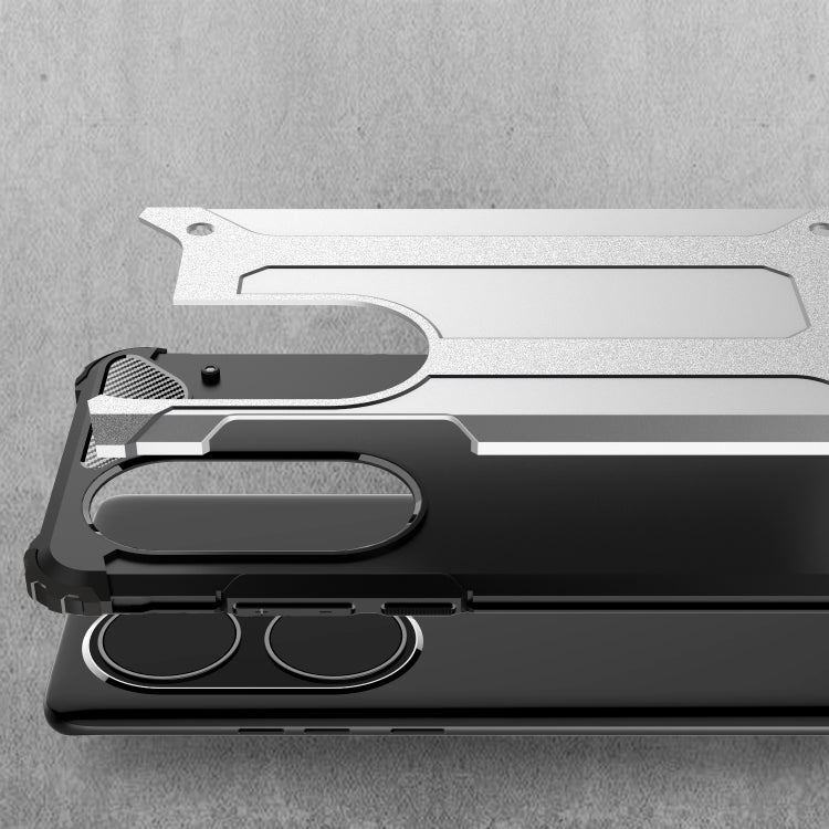 For Huawei P50 Pro Magic Armor TPU + PC Combination Case(Blue)