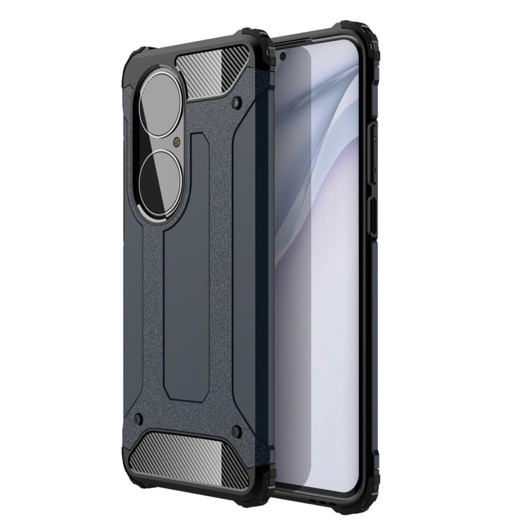 For Huawei P50 Pro Magic Armor TPU + PC Combination Case(Navy Blue)