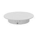 20cm USB Electric Rotating Turntable Display Stand Video Shooting Props Turntable for Photography, Load: 8kg(White Base White Velvet)