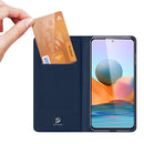 For Xiaomi Redmi Note 10 Pro DUX DUCIS Skin Pro Series Horizontal Flip PU + TPU Leather Case with Holder & Card Slots(Blue)