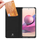 For Xiaomi Redmi Note 10 4G / Note 10S DUX DUCIS Skin Pro Series Horizontal Flip PU + TPU Leather Case with Holder & Card Slots(Black)