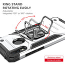 For Huawei P Smart(2019) Magnetic Armor Shockproof TPU + PC Case with Metal Ring Holder(Silver)