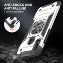For Huawei P Smart(2019) Magnetic Armor Shockproof TPU + PC Case with Metal Ring Holder(Silver)