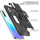 For Huawei P Smart S / Enjoy 10S / Y8P Magnetic Armor Shockproof TPU + PC Case with Metal Ring Holder(Black)