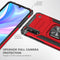 For Huawei P Smart S / Enjoy 10S / Y8P Magnetic Armor Shockproof TPU + PC Case with Metal Ring Holder(Red)